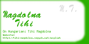 magdolna tihi business card